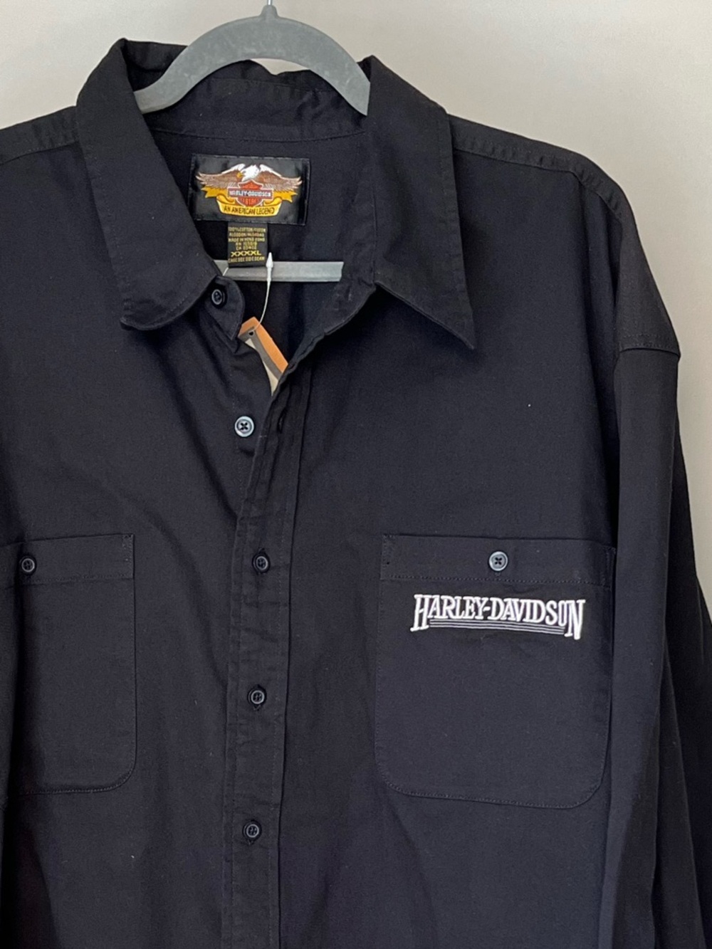 Harley Davidson Cotton Twill Button Down Shirt Overshirt Shacket